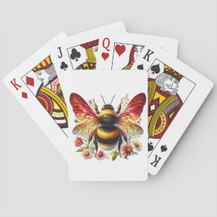 Karten mit Roter Winged Biene spielen Spielkarten