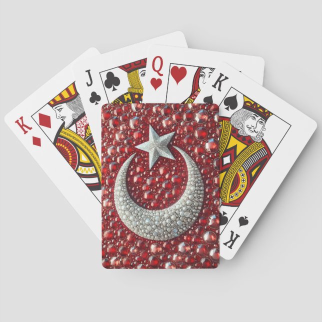Karten mit türkischen Farben spielen Spielkarten (Rückseite)
