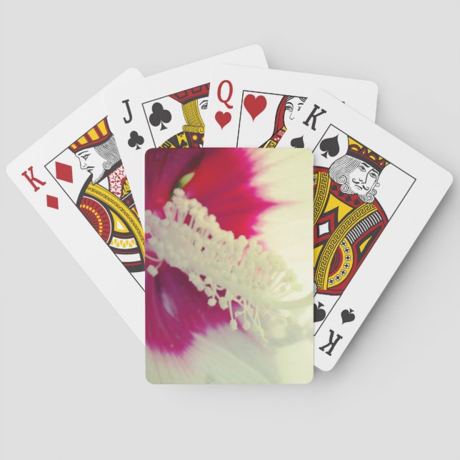 Karten mit weißer Blume anzeigen Spielkarten (Rückseite)