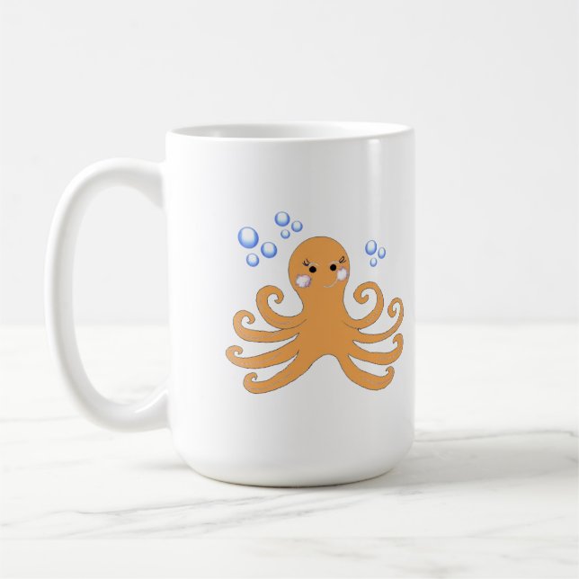 Karten-Oktopus Kaffeetasse (Links)