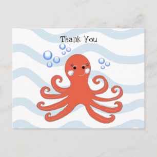 Karten-Oktopus Postkarte