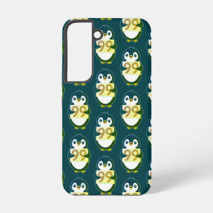 Karten-Pinguin mit der Nummer 99 Samsung Galaxy Hülle
