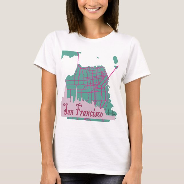 Karten San Francisco T-Shirt (Vorderseite)
