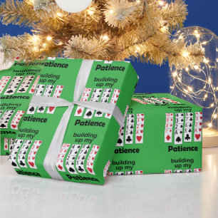 Karten-Solitär-Spiel zum Aufbau meiner Geduld Lust Geschenkpapier