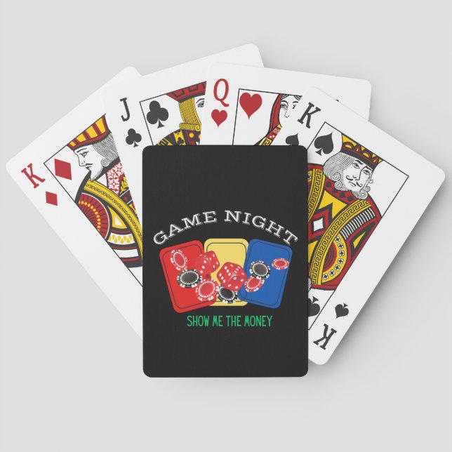 Karten Spielabend zeigen mir das Geld Grafik Spielkarten (Rückseite)