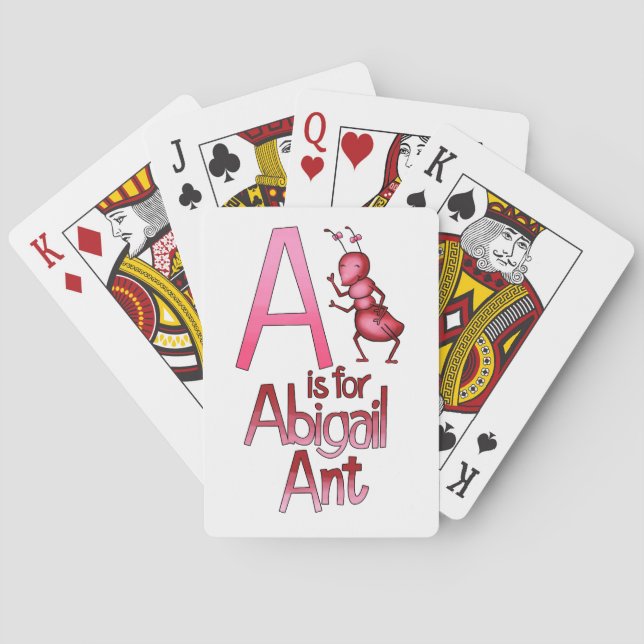 Karten spielen: A ist für Abigail Ant Spielkarten (Rückseite)