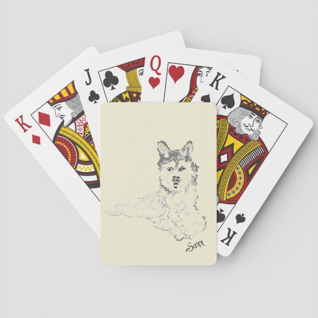 Karten spielen: Alaskan Husky Spielkarten (Rückseite)
