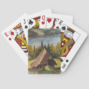 Karten spielen Ann Hayes Zeichnen Chalet auf dem S Spielkarten