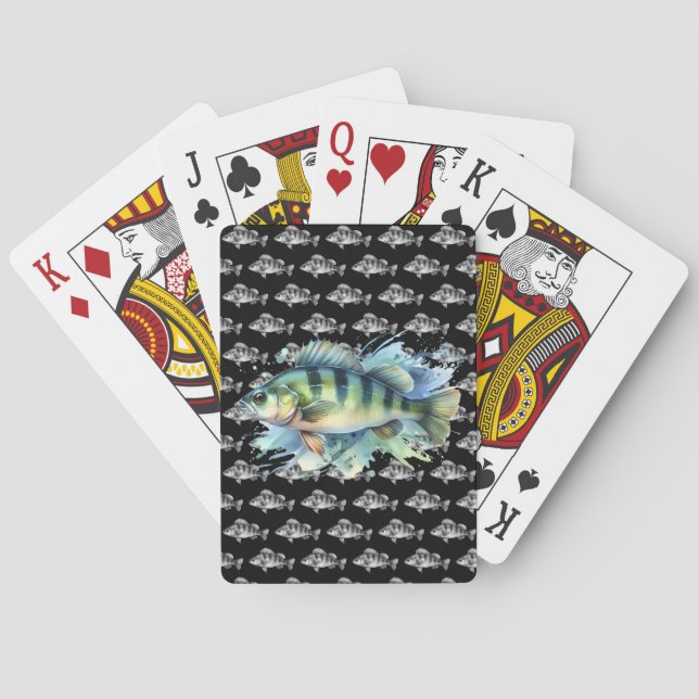 Karten spielen - Aquarellfarbenserie: Perle Spielkarten (Rückseite)