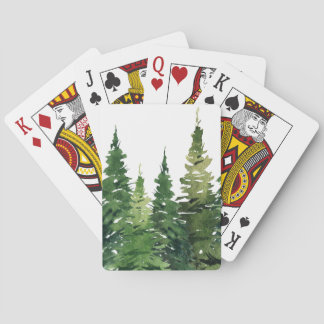 Karten spielen - Aquarellwald Spielkarten