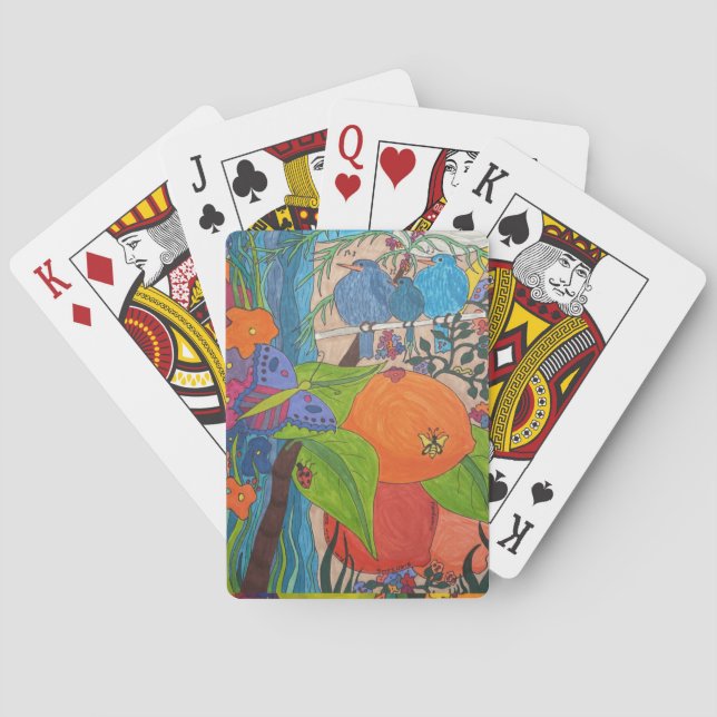 Karten spielen auf glückliche Weise Spielkarten (Rückseite)