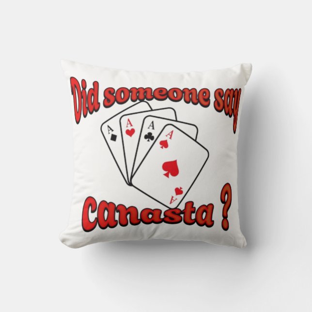 Karten spielen Canasta Kissen (Vorderseite)