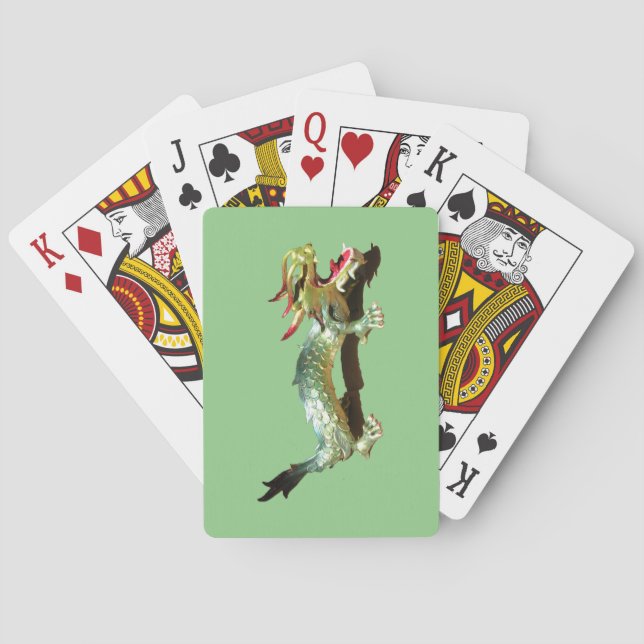 Karten spielen - Dragon on Green Spielkarten (Rückseite)