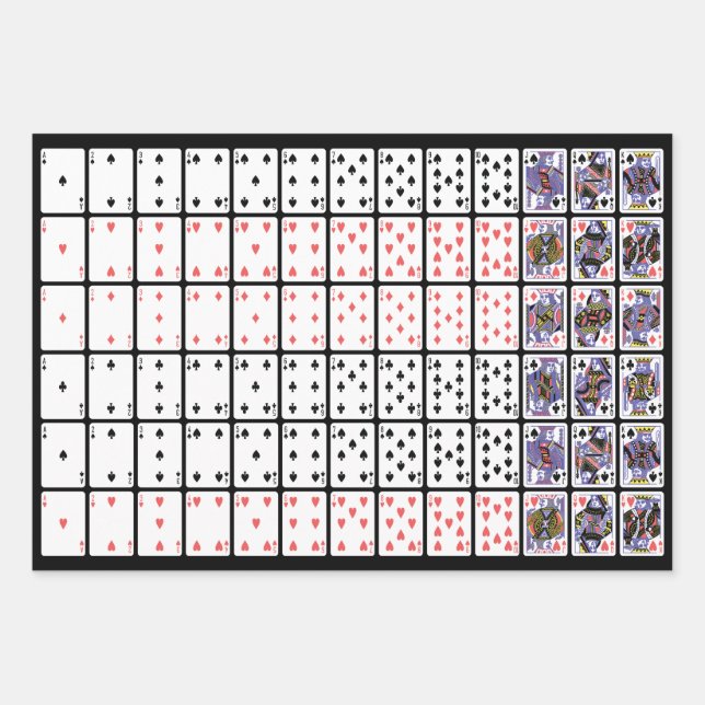 Karten spielen durch König Geschenkpapier Set (Vorderseite)