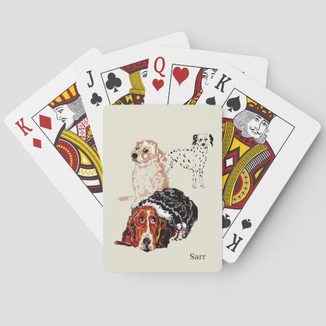 Karten spielen : Es ist eine Welt für Hunde Spielkarten (Rückseite)
