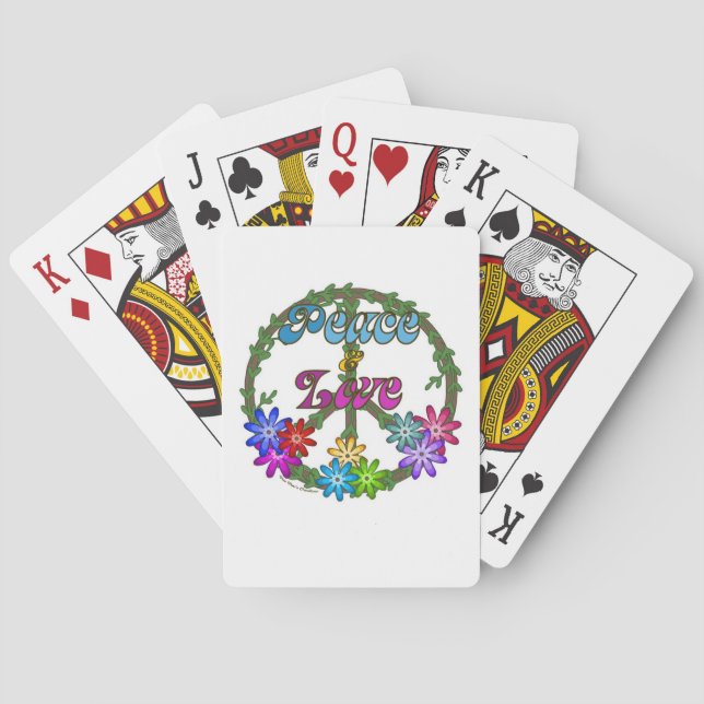 Karten spielen - Frieden und Liebe Spielkarten (Rückseite)