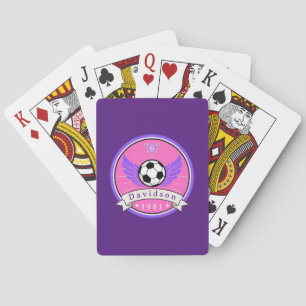 Karten spielen - Fußball - Personalisiert - Name h Spielkarten