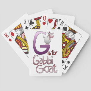 Karten spielen, G ist für Gabbi Ziege Spielkarten