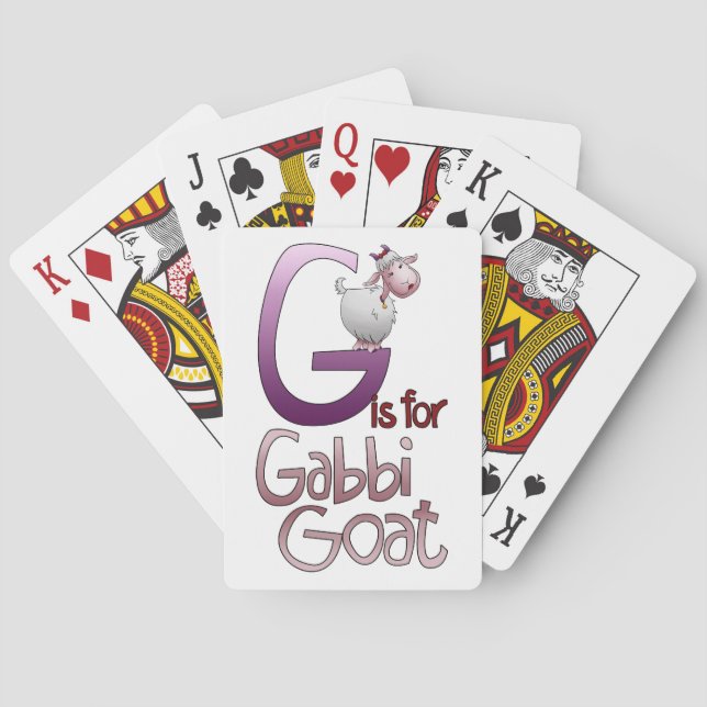 Karten spielen, G ist für Gabbi Ziege Spielkarten (Rückseite)