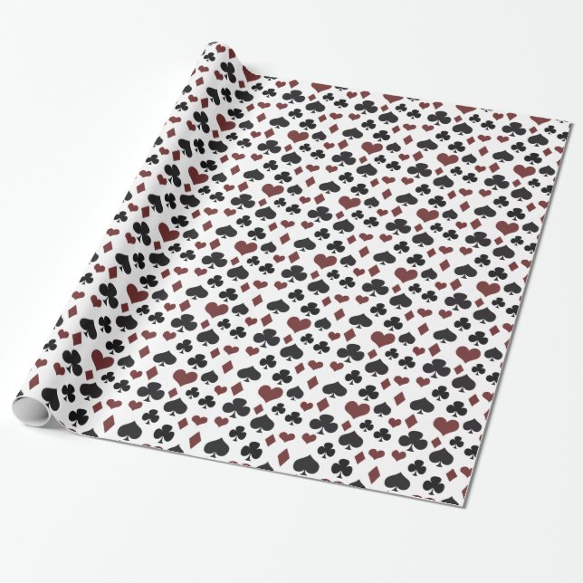 Karten spielen geschenkpapier (Ungerollt)