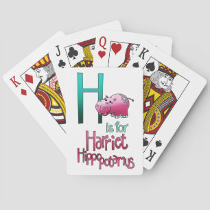 Karten spielen: H ist für Harriet Hippopotamus Spielkarten