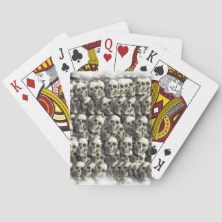 Karten spielen - Halloween - Skulls auf den Schäde Spielkarten