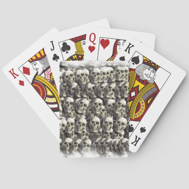 Karten spielen - Halloween - Skulls auf den Schäde Spielkarten (Rückseite)