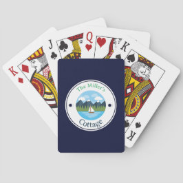 Karten spielen - Hütte - Personalisiert - Name hin Spielkarten