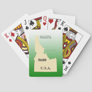 Karten spielen - Idaho Karte mit Stadt Spielkarten