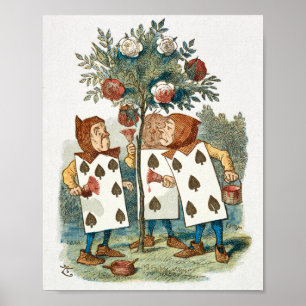 Karten spielen Illustration Die Nursery Alice Poster