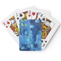 Karten spielen im Quallendesign