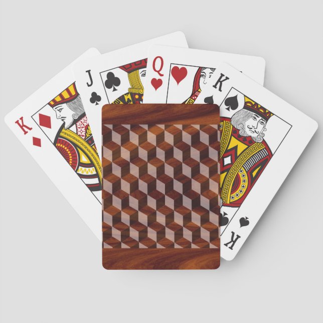 Karten spielen - Imitate aus Holz Spielkarten (Rückseite)