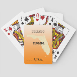 Karten spielen - Karte von Florida mit der Stadt S Spielkarten