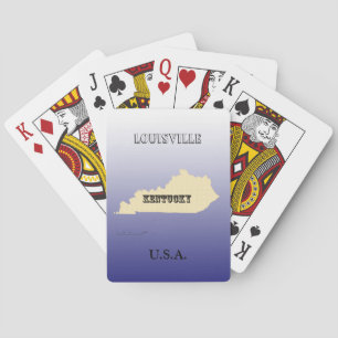 Karten spielen - Kentucky Staat Karte mit Stadt Spielkarten