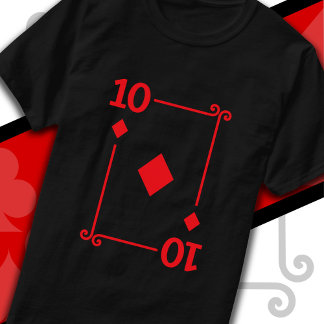 Karten spielen Kostüm 10 Karte 10 Diamanten T-Shirt