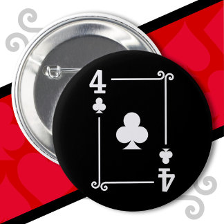 Karten Spielen Kostüm 4 Clubs Karte Vier Karte Button