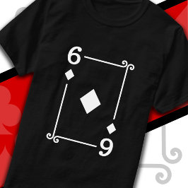 Karten spielen Kostüm 6 KaroKarte 6 Karte T-Shirt