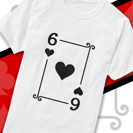 Karten spielen Kostüm 6 Karte 6 des Herzens T-Shirt