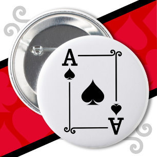 Karten spielen Kostüm Ace Spazio -Karte Button