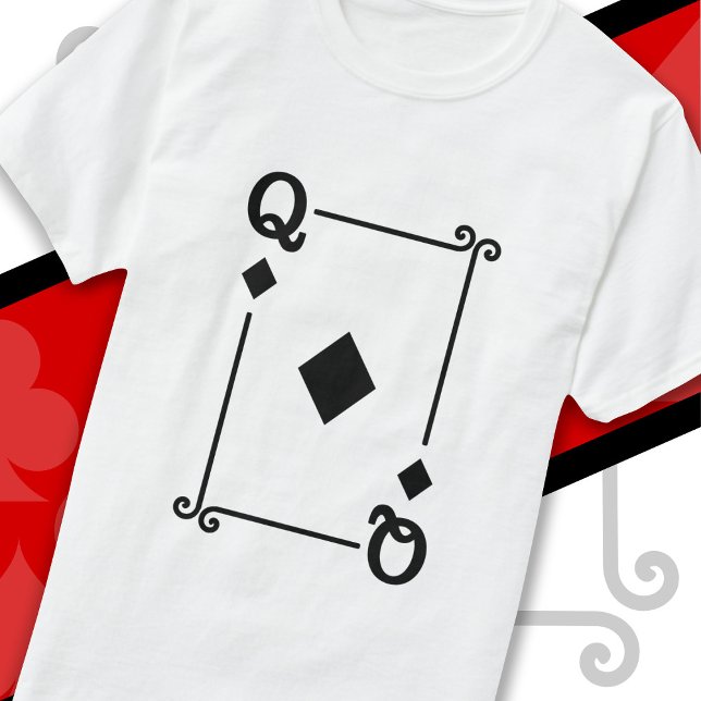 Karten spielen Kostüm Queen Diamonds Card Queen T-Shirt (Von Creator hochgeladen)