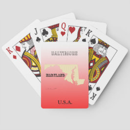 Karten spielen - Maryland Staat Karte mit Stadt Spielkarten