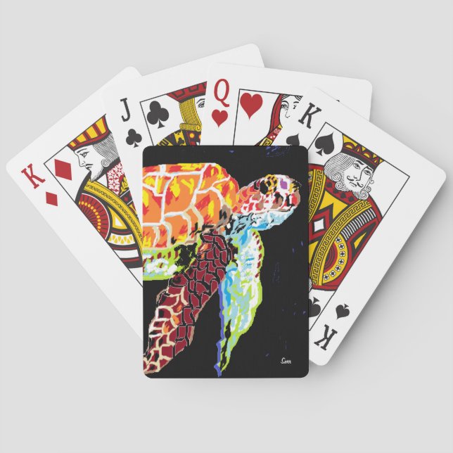 Karten spielen/Meeresschildkröte Spielkarten (Rückseite)