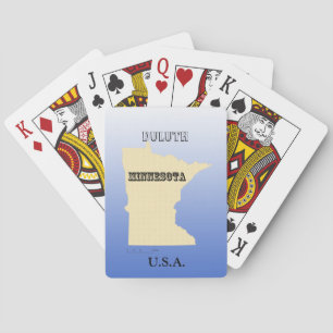 Karten spielen - Minnesota Staat Karte mit Stadt Spielkarten