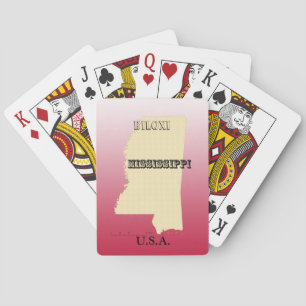 Karten spielen - Mississippi Staat Karte mit Stadt Spielkarten