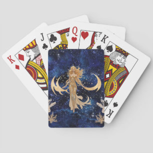 Karten spielen mit Himmelsgöttin in Imitaten Gold Spielkarten