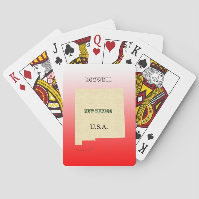 Karten spielen - New Mexico Karte mit dem Namen de Spielkarten (Rückseite)