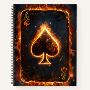 Karten spielen. notizbuch