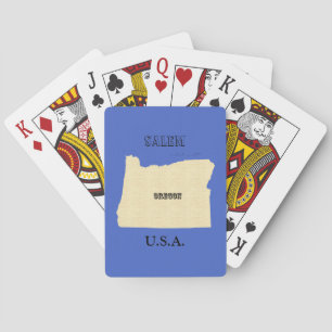 Karten spielen - Oregon Karte mit Ihrer Stadt Spielkarten