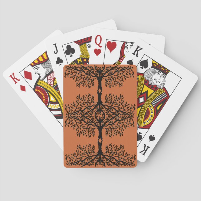 Karten spielen - Reflektierte Zweige Spielkarten (Rückseite)