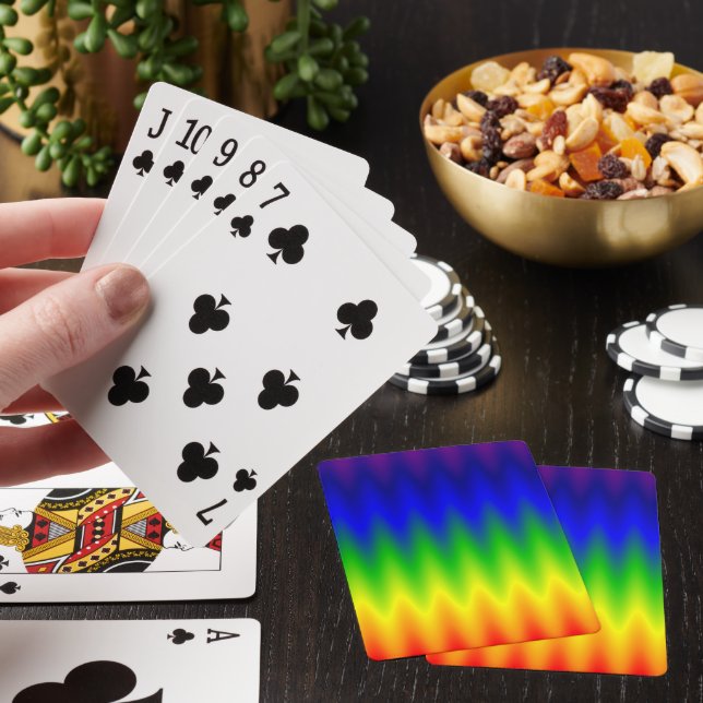 Karten spielen - Regenbogenwelle Spielkarten (In Situ)